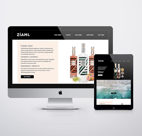 Ziami Rum – Web Design & Development